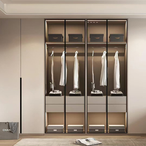 Tủ quần áo hiện đại, thiết kế mô-đun chất lượng cao, tủ quần áo gỗ mở tùy chỉnh, hệ thống sắp xếp quần áo - Product Image 4