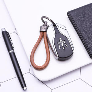 Vintage basit inek derisi el halat anahtarlık kolye erkek kadın için yaratıcı kişilik deri araba zinciri - Product Image 6