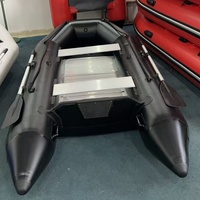 Bateau pneumatique gonflable en gros, bateau pneumatique à coque rigide en aluminium, bateau de sauvetage en caoutchouc pour 2 à 8 personnes