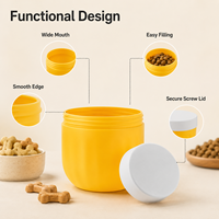 Vente en gros de pots d'emballage pour aliments pour animaux de compagnie en plastique PP de qualité alimentaire avec couvercle à vis, personnalisables avec logo, pour friandises et compléments pour chiens en vrac