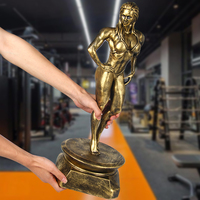 Résine Femme Bodybuilding Trophée Statue Folk Art Style Building Design pour la décoration de la maison pour les cadeaux Souvenirs Compétitions