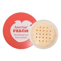 Bedak Tabur Peach Round Translucent 3 Warna Campuran dalam Wadah untuk Riasan Wajah Sehari-hari, Perjalanan, Kantor, dan Pesta