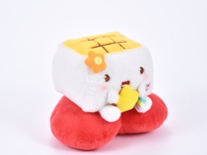 Peluche super douce en forme de tofu odorant de 8 pouces, brodée, jouet à suspendre, en coton PP, pour soulager le stress, sac TV - Product Image 4