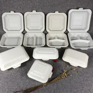 G9 15% di sconto biodegradabile usa e getta amido di mais contenitore per alimenti lunch box stoviglie set da pranzo imballaggio di amido di mais in plastica
