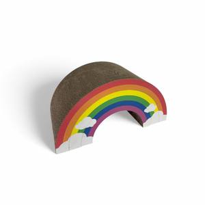 3 in 1 arcobaleno Lounge Premium graffiatura gatto ad alta densità corrugato antigraffio Set - Product Image 3