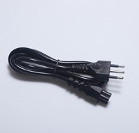 Cable de Alimentación Estándar Italiano de 3 Puntas a C5, Cable de Alimentación de Cobre Puro de 10 A y 250 V CA para Computadora Portátil, Adaptador de Corriente de 1,5 M