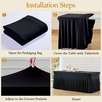 Nappe en Spandex Infroissable pour Salons Professionnels – Housse de Table Élastique à Installation Rapide pour Stand d'Exposition