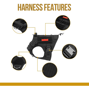 Não-Pull Ves Tático Colete Arnês Do Cão Do Cão de Serviço com Alça - Product Image 4