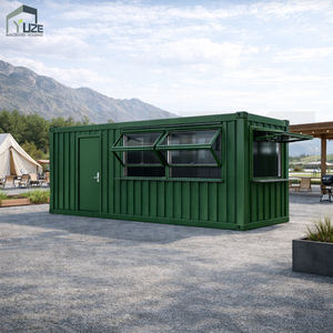 Kiosque de <span class=keywords><strong>barbecue</strong></span> préfabriqué de conception commerciale, conteneur d'expédition modulaire de 20 pieds, cuisine-bar avec comptoir pour la restauration en plein air - Product Image 1