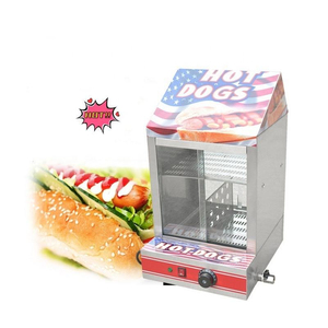 Double‑Layer <b>Glass</b> <b>Door</b> Hot Dog Steamer Display Warmer Adjustable Temperature Hot Dog Holding Machine - Product Image 3