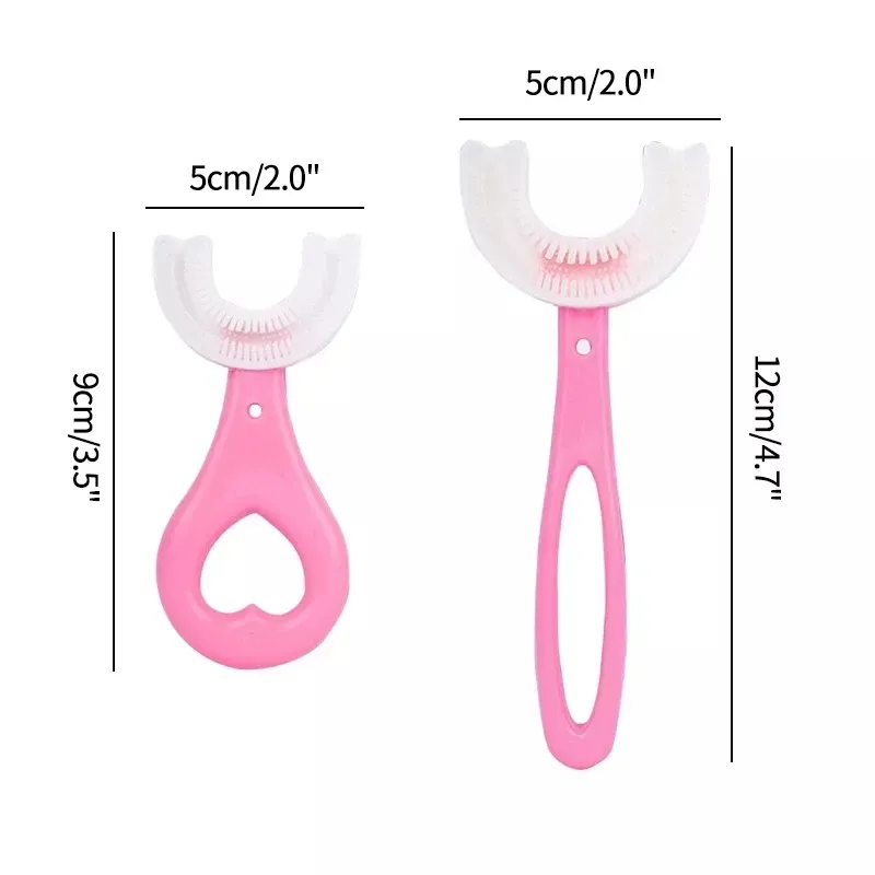 Baby Toothbrush Children 360 Degree U-shaped Child Toothbrush Teethers Soft Silicone Baby Brush Kids Teeth Oral Care Cleaning