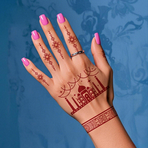 Eid Moon Stars adesivi temporanei del tatuaggio <span class=keywords><strong>per</strong></span> Eid Ramadan Party Body Art impermeabile orecchio dito polso tatuaggio a mano - Product Image 1
