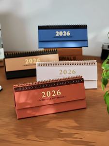 2025 Tùy Chỉnh Mini Bàn Nhỏ Lịch Phong Cách Mới Văn Phòng In Ấn Lịch Dập Nổi Nghệ Thuật Giấy Kim Loại Cuộn Dây Đồng Hồ Cho Bảng Sử Dụng - Product Image 4