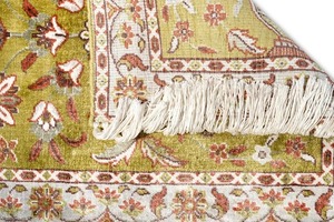Indian Supplier Light Gold Luxury Viscose <b>Prayer</b> Carpet Premium Sajjadah for Ramadan Eid Gift Wholesale Available for Sale - Product Image 2