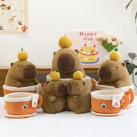 Capybara peluche jouet tasse à café Kapibara peluche poupée moche mignon doux poupée dessin animé jeter oreiller pour enfants griffe Machine pas cher