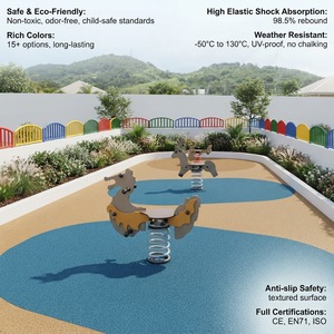 Dalles de pavage en caoutchouc EPDM de 20 mm d'épaisseur pour sols de sécurité des aires de jeux et rampes d'accès pour trottoirs conformes aux normes ADA - Product Image 3