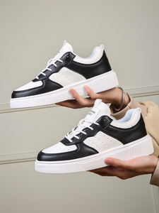 <span class=keywords><strong>Zapatillas</strong></span> Deportivas Casuales para <span class=keywords><strong>Mujer</strong></span>, Diseño Moderno, Planas, para Skateboard, Deportes al Aire Libre, Correr, Tenis, con Cordones, para Caminar - Product Image 2