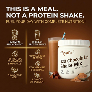 120 Porciones de Batido Sustituto de Comida con Chocolate, Mezcla de Nutrición Equilibrada en Polvo para Comida Diaria y Apoyo al Ejercicio - Product Image 3
