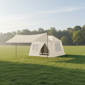 Easy-to-build Double Layer Four-season Outdoor Waterproof Inflatable Camping <b>Tent</b> for Families Made Durable Oxford Fabric - Product Image 1