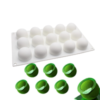 15 cavité sphère antiadhésive Silicone Mousse gâteau moule 3D Flexible français Dessert cuisson moule bricolage intéressant ustensiles de cuisson