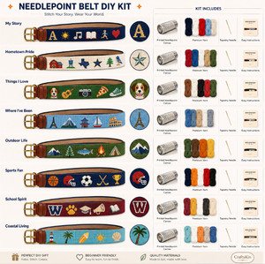 Kit de ceinture de broderie au point de croix personnalisé DIY de Chine, kit artisanal de ceinture brodée à la main, ceinture en toile de point de croix personnalisée <span class=keywords><strong>pour</strong></span> <span class=keywords><strong>adultes</strong></span> - Product Image 1