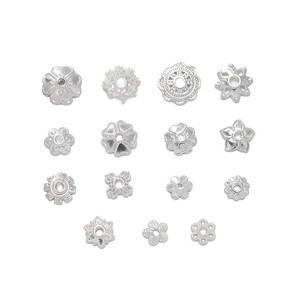 Silver Azurite Alloy Flower Spacer Beads <b>Small</b> DIY Jewelry Findings For Bracelet Necklace Making Accessories Wholesale - Product Image 5