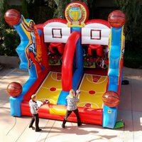 Jeu interactif de défi gonflable de basket-ball de PVC commercial pour la partie avec l'assurance qualité