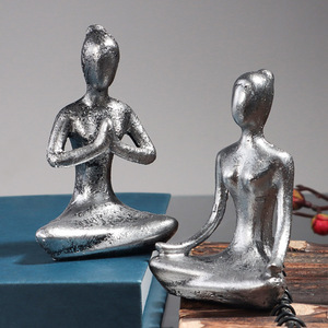 Mueble <span class=keywords><strong>de</strong></span> TV para Sala <span class=keywords><strong>de</strong></span> Estar, Mueble para Vino, Nicho <span class=keywords><strong>de</strong></span> Resina, Adorno Abstracto 3D para Interiores, Figura <span class=keywords><strong>de</strong></span> Chica Hacer Yoga - Product Image 1