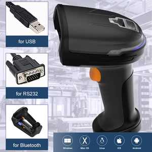 Gồ ghề QR mã <span class=keywords><strong>Laser</strong></span> DPM Máy quét mã vạch công nghiệp tầm xa không dây cầm tay 2D Handel Máy quét mã vạch với trạm phí - Product Image 3