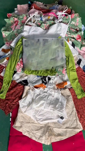 Colección informal de verano para mujer, ropa en stock, vestidos de rayón, Tops, decoración de encaje, botón en la cintura, incluido el vestido de traje de baño, usado - Product Image 6
