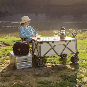 Outdoor pieghevole Oxford 4 ruote da campeggio pieghevole da spiaggia con carrello da pesca pieghevole a mano portatile - Product Image 5