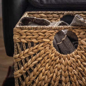 Commercio all'ingrosso eco-friendly cotone giacinto d'acqua e alghe quadrato cesto della biancheria per uso domestico - Product Image 4