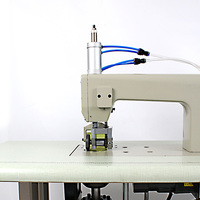Machine à coudre ultrasonique à faible bruit, point de chaînette à alimentation automatique, commande par pédale pour tissu de dessus de chaussure