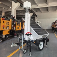 Trailer CCTV Mini Portabel Tenaga Surya 5G untuk Pengawasan Area Terpencil, Pemantauan Sepanjang Hari