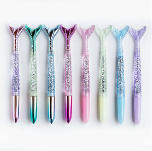 Stylo à bille transparent à paillettes fantaisie, en plastique, encre multicolore, pour le bureau et l'école - Product Image 3