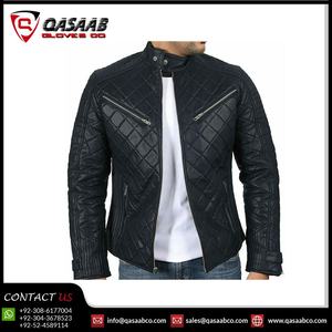 Chaqueta de cuero para motocicleta de otoño-invierno, prendas de vestir ajustadas para hombre con bolsillos de 4 cremalleras, abrigo de motociclista informal negro - Product Image 3