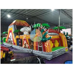Castillo Inflable Comercial al por Mayor para Niños y Adultos, <span class=keywords><strong>de</strong></span> 40', con Obstáculos <span class=keywords><strong>de</strong></span> Dinosaurios y Volcán, Casa <span class=keywords><strong>de</strong></span> Brinco Combinada - Product Image 4