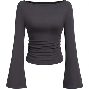 Nuova Tendenza Transfrontaliera: Abito Coreano con Spalline Sottili, Vestibilità Slim, Maniche Lunghe, Scollo Sexy a Barca, Casual da <span class=keywords><strong>Donna</strong></span> - Product Image 3