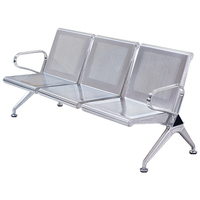 Chaise d'attente d'hôpital durable en acier inoxydable banc d'attente de banque d'aéroport de 4 places-sièges publics modernes pour les bureaux d'hôpital