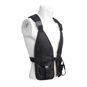 Gilet tactique en nylon noir, taille unique, bretelles réglables, uniforme d'entraînement en plein air - Product Image 1