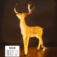 Vente en gros de grandes lanternes décoratives de cerf imperméables à l'eau pour l'extérieur, pour les grandes décorations de Noël extérieures, au Royaume-Uni