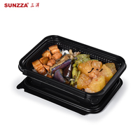 Sunzza-Contenedor de Plástico Desechable a Prueba de Manipulaciones, Tapa Sellada, Cajas de Comida para Llevar, Embalaje de Plástico, Bento