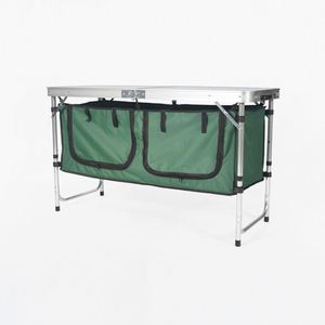 Hot Sell Square <b>Folding</b> <b>Table</b>-Modern Iron Frame Adjustable Height Outdoor Utility Furniture for Picnics - Product Image 4