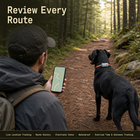 Traceur GPS pour animaux G18 : localisation précise, autonomie prolongée, enregistrement des trajets ; résistant à l'eau et à la poussière ; surveillance de la santé