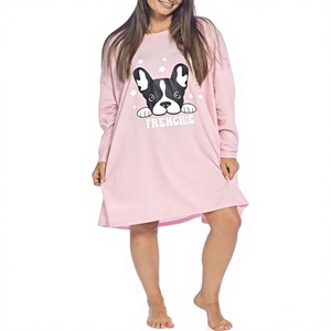 Chemise de nuit ample en jersey de coton pour femme - Product Image 1