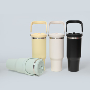 Stainless Steel Tumbler 40oz <b>Insulated</b> With Handle Travel <b>Mug</b> For Outdoor Use - Product Image 1