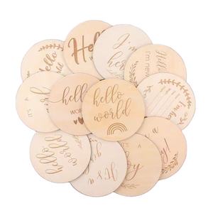 Kunden spezifische umwelt freundliche Massivholz-Laser gravur Holz bearbeitungs dienste Schöne Holzprodukte für Weihnachten - Product Image 1