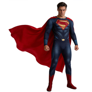 Costume de super-héros pour garçons, combinaison musclée, cape, emblème bouclier rouge, bottes, ensemble de déguisement de héros pour adultes, fête de carnaval - Product Image 1