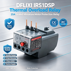 Relais de surcharge thermique DFLIXI IRS1DSP 25A, relais de protection miniature scellé pour moteur 230/380V AC, certifié CF IFC - Product Image 1