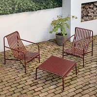 Meubles de restaurant en métal de haute qualité, modernes et confortables pour l'extérieur, ensemble de tabouret de table et de chaise en alliage d'aluminium